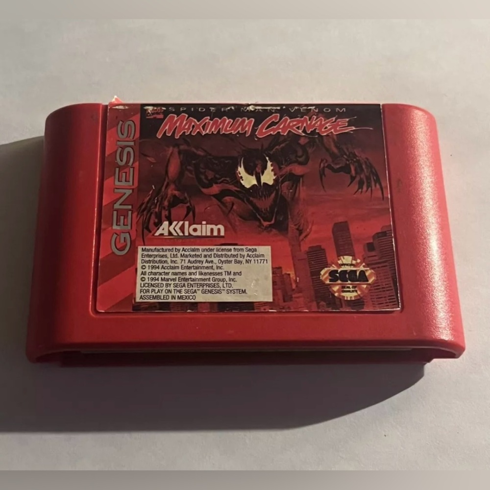 Maximum Carnage (Sega Genesis, 1994) Sega Genesis Spider-Man Game